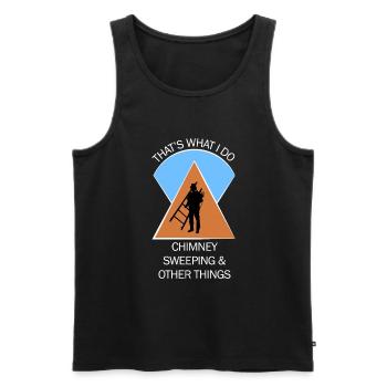 Chimney Sweep Chimney Sweep - Men's Premium Organic Tank Top - black - Front - AI Model Male 178 light (178cm)