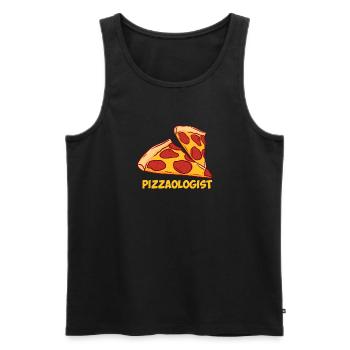 Pizzabäcker - Männer Premium Bio Tank Top - Schwarz - Vorne - Michal (187cm)