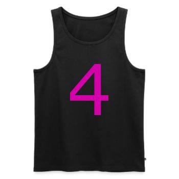 4 - Débardeur bio Premium Homme - noir - Devant - AI Model Male 178 light (178cm)