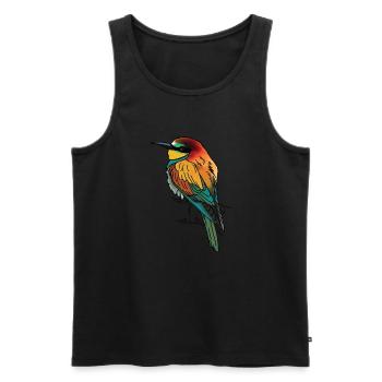 Bee-eater - Men's Premium Organic Tank Top - black - Front - Michal (187cm)