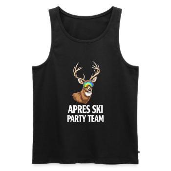 Après Ski Skiing Winter Sports Après Ski Team - Men's Premium Organic Tank Top - black - Front - AI Model Male 178 light (178cm)