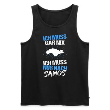 Samos Griechenland Urlaub Sommerurlaub Urlauber St - Männer Premium Bio Tank Top - Schwarz - Vorne - AI Model Male 178 light (178cm)