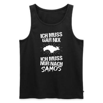 Samos Griechenland Urlaub Sommerurlaub Urlauber In - Männer Premium Bio Tank Top - Schwarz - Vorne - AI Model Male 178 light (178cm)