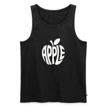 Apple - Cool Fruit Logo - Men's Premium Organic Tank Top - black - Front - Michal (187cm)