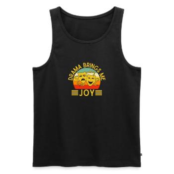 Musical Theatre Drama Brings Me Joy Theater Design - Männer Premium Bio Tank Top - Schwarz - Vorne - Michal (187cm)