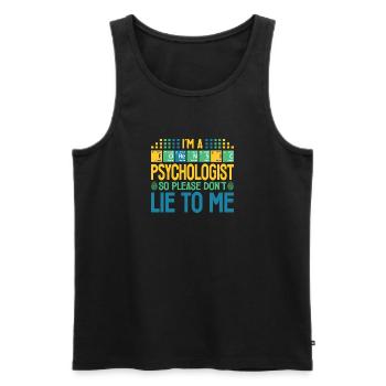 Forensic Psychologist Periodic Table Forensic - Men's Premium Organic Tank Top - black - Front - Michal (187cm)