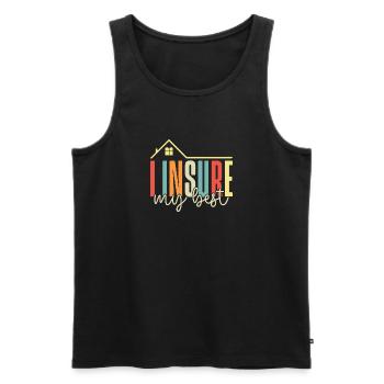 Insurance Agent Insure My Best Funny Insurance - Männer Premium Bio Tank Top - Schwarz - Vorne - AI Model Male 178 light (178cm)