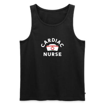 Herzkrankenschwester - Männer Premium Bio Tank Top - Schwarz - Vorne - Michal (187cm)