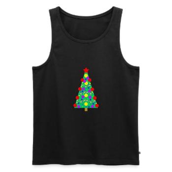 Weihnachtsbaum - Männer Premium Bio Tank Top - Schwarz - Vorne - AI Model Male 178 light (178cm)