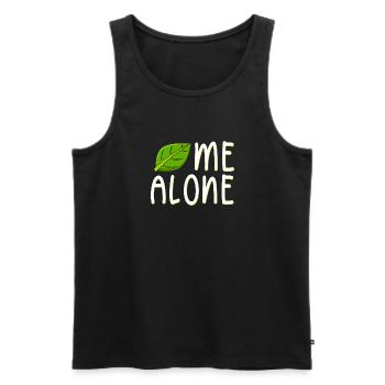 Lassen Sie mich in Ruhe - Männer Premium Bio Tank Top - Schwarz - Vorne - Michal (187cm)