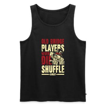 Old Bridge Players They Just Shuffle - Männer Premium Bio Tank Top - Schwarz - Vorne - AI Model Male 178 light (178cm)