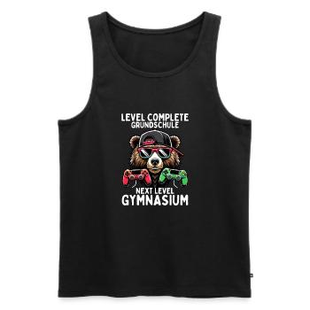 Level Complete Next Level Gymnasium Gaming Bär - Männer Premium Bio Tank Top - Schwarz - Vorne - Michal (187cm)