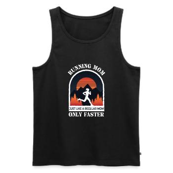 Design de jogging cool pour les femmes Maman Marathon - Débardeur bio Premium Homme - noir - Devant - Michal (187cm)