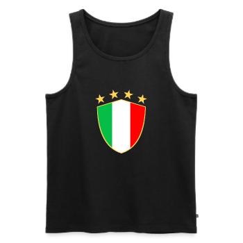 Italie Shirt ITALIA 2021 Fan de football (2020) - Débardeur bio Premium Homme - noir - Devant - AI Model Male 178 light (178cm)