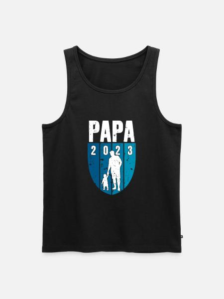DAD 2023 FATHER-TO-BE - Men's Premium Organic Tank Top - black