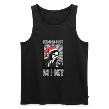 This Is As Jolly As I Get - Men's Premium Organic Tank Top - black - Front - AI Model Male 178 light (178cm)