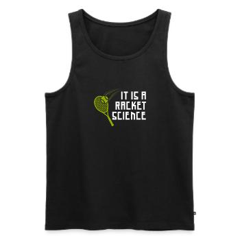 Das ist Racket Science - Männer Premium Bio Tank Top - Schwarz - Vorne - AI Model Male 178 light (178cm)