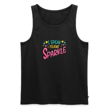 Diamond Painting Artist Speak Sparkle Diamond - Männer Premium Bio Tank Top - Schwarz - Vorne - AI Model Male 178 light (178cm)