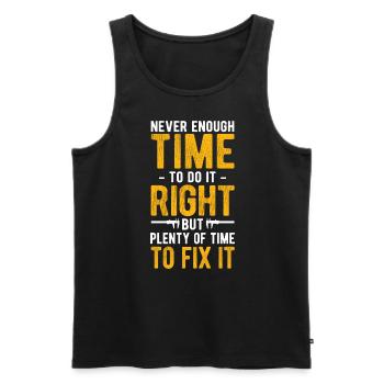 Maschinen-Bediener Maschinenführer Machinist - Männer Premium Bio Tank Top - Schwarz - Vorne - AI Model Male 178 light (178cm)