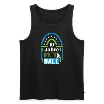Futsal Jubiläum 10 Jahre Trainer Spieler Jubi - Männer Premium Bio Tank Top - Schwarz - Vorne - Michal (187cm)