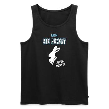 Air Hockey Oster Outfit Ostern Air Hockeyspieler - Männer Premium Bio Tank Top - Schwarz - Vorne - Michal (187cm)