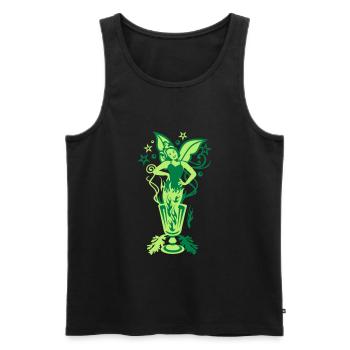 Absinth Die Grüne Fee - Männer Premium Bio Tank Top - Schwarz - Vorne - AI Model Male 178 light (178cm)