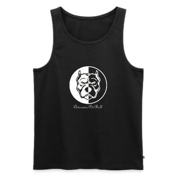 Awesome Pitbull - Men's Premium Organic Tank Top - black - Front - Michal (187cm)