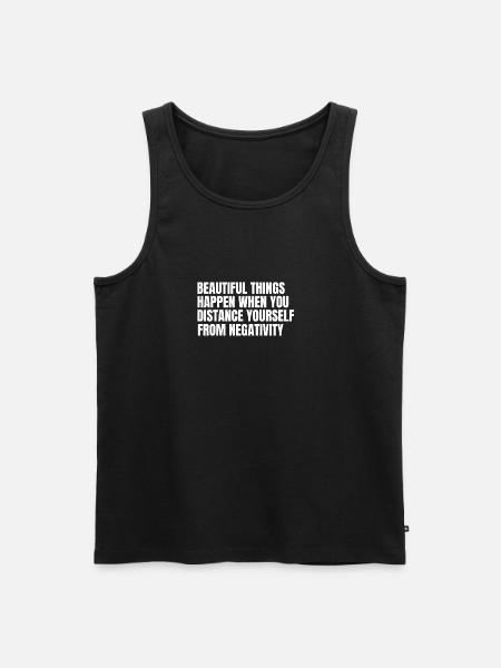 Motivation Inspiration - Männer Premium Bio Tank Top - Schwarz