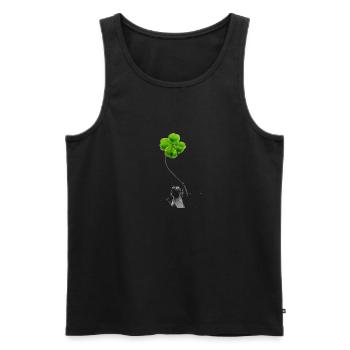 Klee Geschenkidee - Männer Premium Bio Tank Top - Schwarz - Vorne - AI Model Male 178 light (178cm)