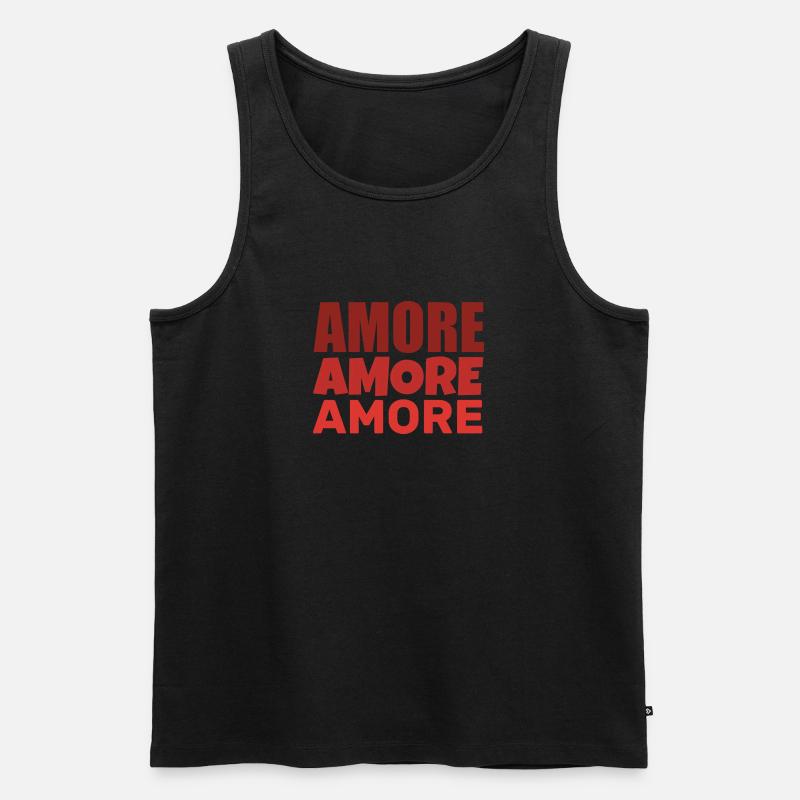 AMORE - Männer Premium Bio Tank Top - Schwarz