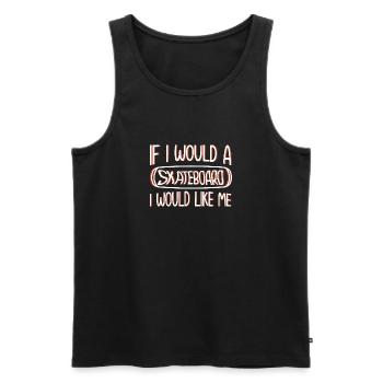 Skateboard Art Pour Garçons Filles Hommes Skateboard Cadeaux - Débardeur bio Premium Homme - noir - Devant - Michal (187cm)