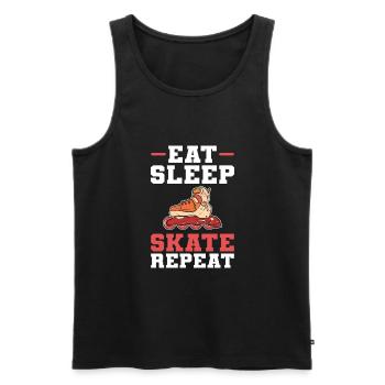 Roller Skating Roller Skates Inline Skates - Men's Premium Organic Tank Top - black - Front - AI Model Male 178 light (178cm)
