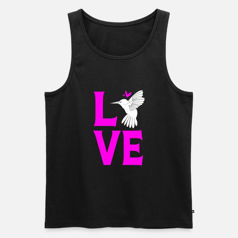Kolibri - Männer Premium Bio Tank Top - Schwarz