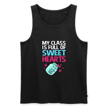 Middle School Teachers - Men's Premium Organic Tank Top - black - Front - AI Model Male 178 light (178cm)