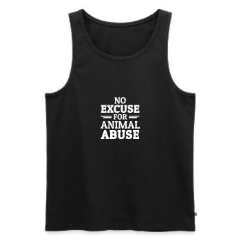 Cruauté envers les animaux arrêter les droits des animaux bien-être des animaux vegan - Débardeur bio Premium Homme - noir - Devant - AI Model Male 178 light (178cm)