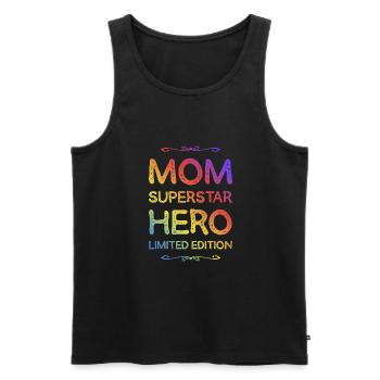 Beste Mom Mama Heldin Spruch Mutter - Männer Premium Bio Tank Top - Schwarz - Vorne - Michal (187cm)