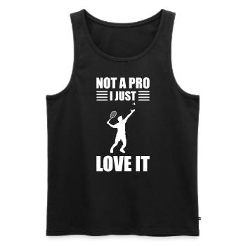 Badminton -Liebhaber Shuttlecock -Athlet - Männer Premium Bio Tank Top - Schwarz - Vorne - Michal (187cm)