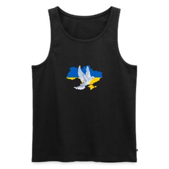 Map Ukrain - Men's Premium Organic Tank Top - black - Front - AI Model Male 178 light (178cm)