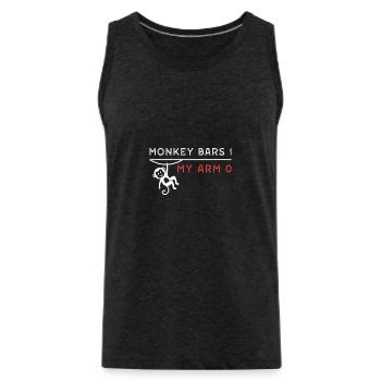 Monkey Bars 1 - Mein Arm 0 - Männer Premium Bio Tank Top - Anthrazit - Vorne - Alexander (188cm)