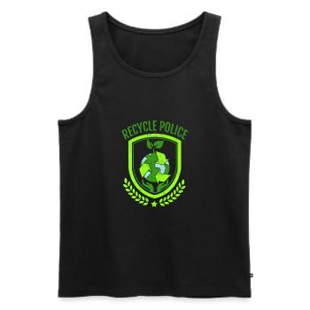 Recycling-Polizei Reduzieren Wiederverwendung Speichern Planet Planet Geschenk - Männer Premium Bio Tank Top - Schwarz - Vorne - AI Model Male 178 light (178cm)