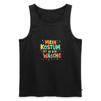 Mein Kostüm ist in der Wäsche - Lustiges Karneval - Männer Premium Bio Tank Top - Schwarz - Vorne - Michal (187cm)