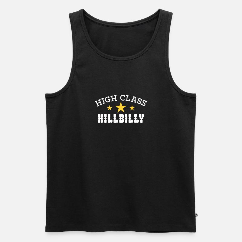 High Class Hillbilly - Männer Premium Bio Tank Top - Schwarz
