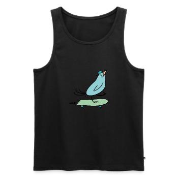 bird hangover - Débardeur bio Premium Homme - noir - Devant - Michal (187cm)