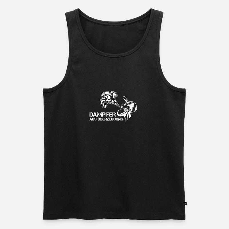 Dampfen! Dampfer! Steam! - Männer Premium Bio Tank Top - Schwarz