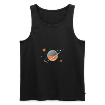 Galaxy Universe Universe Astronaut Earth Gift - Men's Premium Organic Tank Top - black - Front - Michal (187cm)