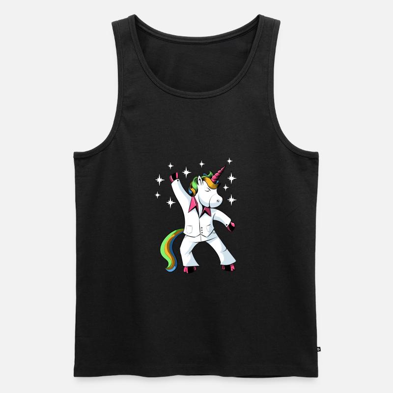 Disco Einhorn - Männer Premium Bio Tank Top - undefined