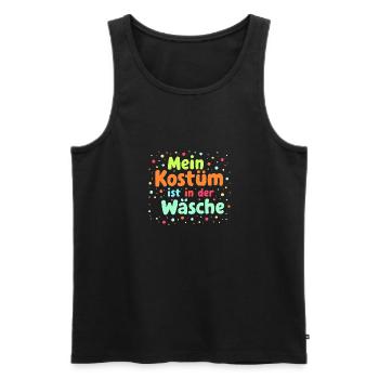 Mein Kostüm ist in der Wäsche - Lustiges Karneval - Männer Premium Bio Tank Top - Schwarz - Vorne - Michal (187cm)