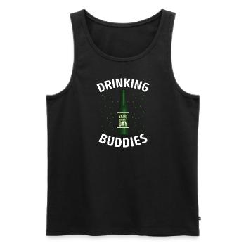 Drinking Buddies Saint Patricks Day - Men's Premium Organic Tank Top - black - Front - Michal (187cm)