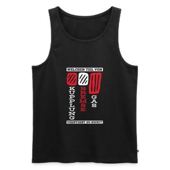 Fahrlehrer Fahrschule Führerschein - Männer Premium Bio Tank Top - Schwarz - Vorne - Michal (187cm)