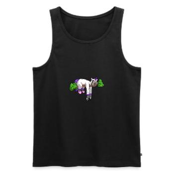 Unicorn Sloth Nap Funny animal gift shirt - Men's Premium Organic Tank Top - black - Front - Michal (187cm)